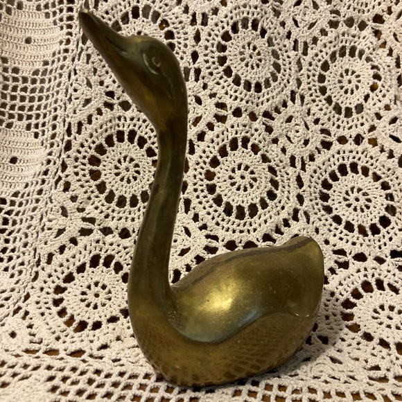 Other - SOLD LCL - Vintage 7 Inch Brass Bird Swan